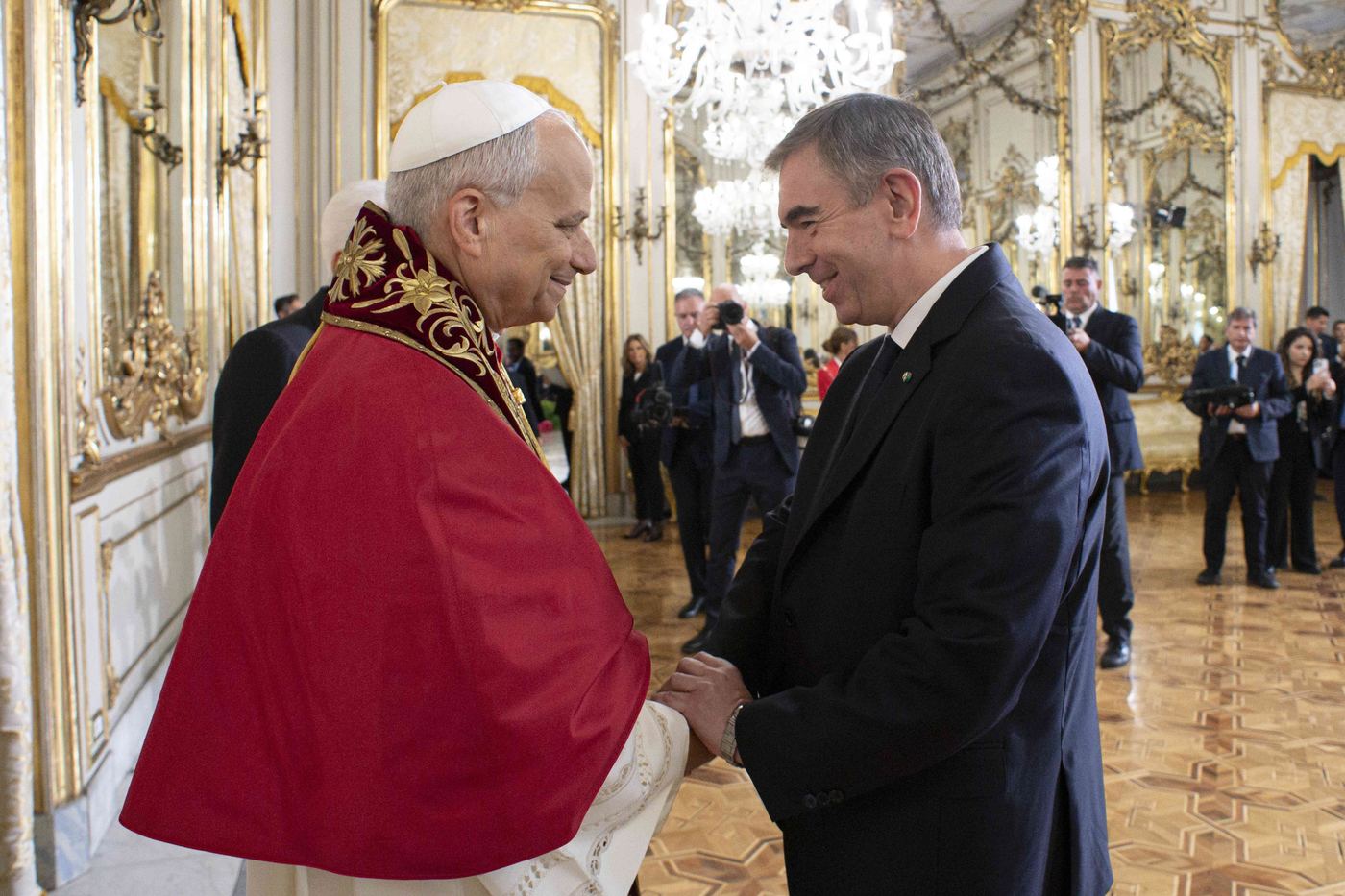 Primera visita oficial del Papa León XIV al Palacio del Quirinale en Italia